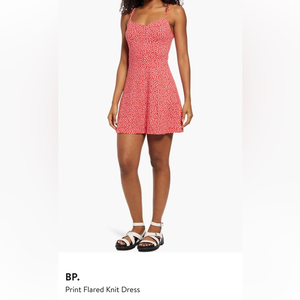 BP Red Floral Flared Minidress
